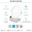 Luxrite White 6-in 1150 -Lumens Switchable white Round Dimmable LED Canless Damp rated Recessed Downlight 12 -Pack
