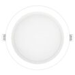 Luxrite White 6-in 1150 -Lumens Switchable white Round Dimmable LED Canless Damp rated Recessed Downlight 12 -Pack