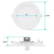 Luxrite White 6-in 1150 -Lumens Switchable white Round Dimmable LED Canless Damp rated Recessed Downlight 12 -Pack