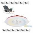 NUWATT 2 Hour Fire Rated Lights White 6-in 1200 -Lumens Switchable Round Dimmable LED Canless Wet rated Recessed Downlight 12 -Pack