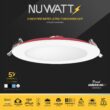 NUWATT 2 Hour Fire Rated Lights White 6-in 1200 -Lumens Switchable Round Dimmable LED Canless Wet rated Recessed Downlight 12 -Pack