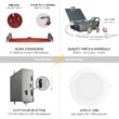 NUWATT 2 Hour Fire Rated Lights White 6-in 1200 -Lumens Switchable Round Dimmable LED Canless Wet rated Recessed Downlight 12 -Pack