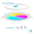Infibrite Elite Smart Compatible White 6-in 1100 -Lumens Color-enhancing Round LED Canless Wet rated Recessed Downlight 12 -Pack