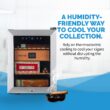 NewAir 18.50-in x 13.60-in x 19.30-in Stainless Steel Freestanding Table humidor with Digital Hygrometer (Holds 250 Cigars)