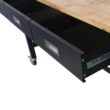 Tatayosi 60in Work Bench Workbench with Drawer Storage Heavy Duty Bamboo Wood Work Table with Wheels for Garage Home Office