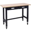 Siavonce N/O 48-in L x 38-in H 2 -Drawers Black Wood Work Bench