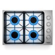 GZMR 30 Inch Gas Cooktop with 4 Powerful Burners and ABS Knobs 30-in 4 burners Stainless steel Gas Cooktop