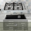 GZMR 30 Inch Gas Cooktop with 4 Powerful Burners and ABS Knobs 30-in 4 burners Stainless steel Gas Cooktop
