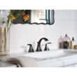 Moen Matte Black Widespread 2-handle WaterSense Mid-arc Commercial/Residential Handle Bathroom Sink Faucet with Drain