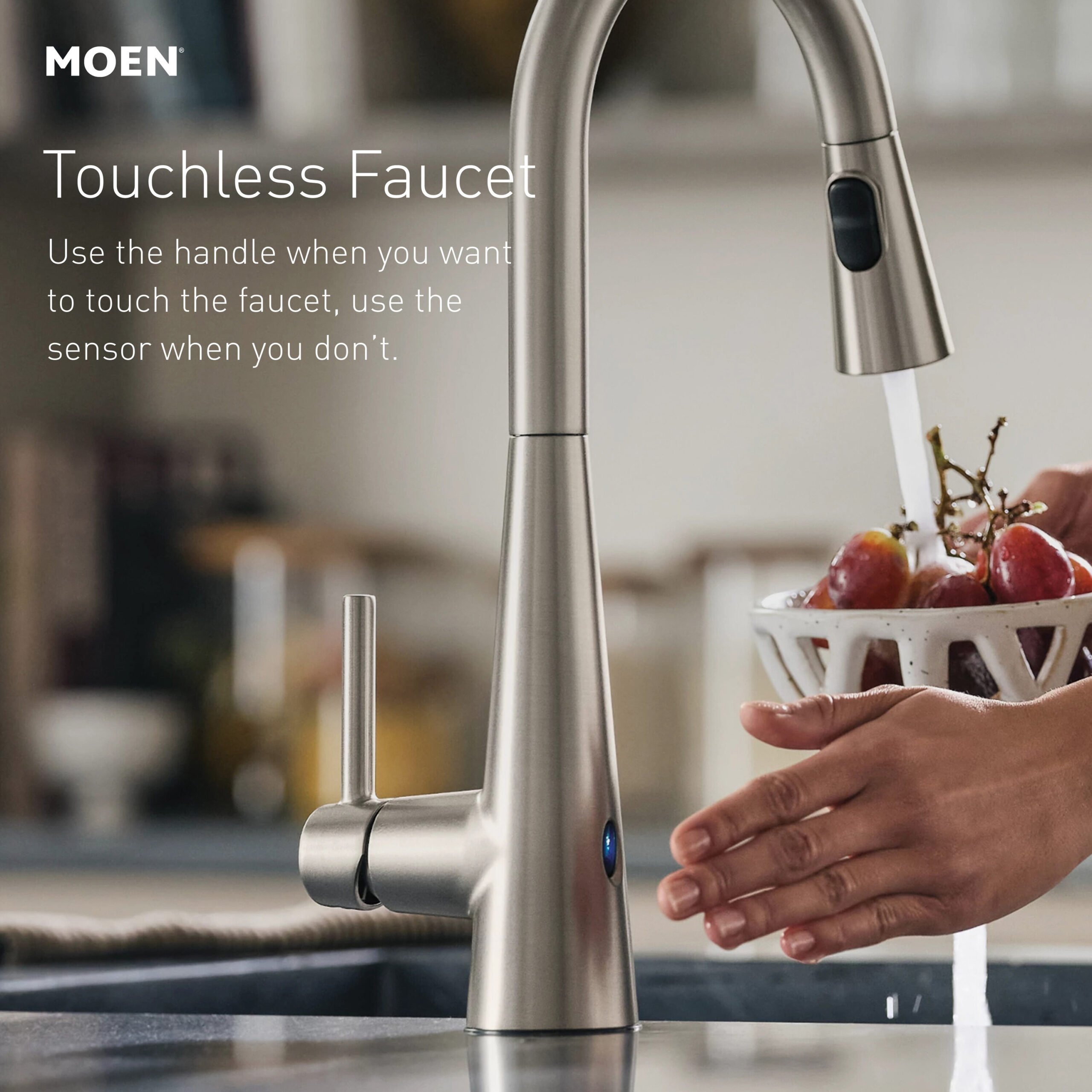 Moen Essie Matte Black Single Handle Deck-mount Touchless Pull-down Kitchen Faucet with Sprayer (Includes Deck Plate) (Includes Soap Dispenser) Moen Essie Matte Black Single Handle Deck-mount Touchless Pull-down Kitchen Faucet with Sprayer (Includes Deck Plate) (Includes Soap Dispenser)