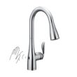 Moen Arbor Chrome Single Handle Deck-mount Touchless Pull-down Kitchen Faucet with Sprayer (Includes Deck Plate)