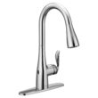 Moen Arbor Chrome Single Handle Deck-mount Touchless Pull-down Kitchen Faucet with Sprayer (Includes Deck Plate)