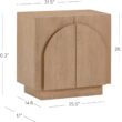 Nathan James Iris Mid-Century Modern Credenza, Brown Sideboard Buffet, Living Room Wood Storage Cabinet with Arched Cabinet Doors, Raw Oak
