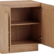 Nathan James Iris Mid-Century Modern Credenza, Brown Sideboard Buffet, Living Room Wood Storage Cabinet with Arched Cabinet Doors, Raw Oak