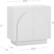 Nathan James Iris Mid-Century Modern White Wood Credenza with Arched Cabinet Doors for Living Room