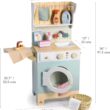 Tender Leaf Toys - Tender Leaf Laundrette - Wooden Laundry Play Set for Kids - Includes Washer/Dryer, Ironing Board, Basket, Pegs, and Accessories - Encourages Imaginative Role-Play - Age 3+