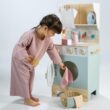 Tender Leaf Toys - Tender Leaf Laundrette - Wooden Laundry Play Set for Kids - Includes Washer/Dryer, Ironing Board, Basket, Pegs, and Accessories - Encourages Imaginative Role-Play - Age 3+