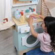 Tender Leaf Toys - Tender Leaf Laundrette - Wooden Laundry Play Set for Kids - Includes Washer/Dryer, Ironing Board, Basket, Pegs, and Accessories - Encourages Imaginative Role-Play - Age 3+