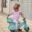 Tender Leaf Toys - Delivery Scooter - Wooden Ride-On Toy for Toddlers with Rubber Trimmed Wheels - Role-Play Scooter with Canvas Bag - Develop Social, Language and Gross Motor Skills - Age 2+