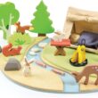 Tender Leaf Toys - Wildlife Camping Playset - Wooden Doll Sized Camping Set with Tent, Campfire, Fishing Rod & Accessories - Imaginative Play Set - Develop Storytelling & Fine Motor Skills - Age 3+