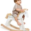 Tender Leaf Toys - Lucky Rocking Horse - Premium Wood Rocking Horse for Imaginative Play - Helps Cognitive and Physical Development in Toddler Boys and Girls - Age 12m+