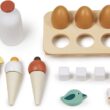 Tender Leaf Toys - Tenderleaf Refrigerator - Wooden Pretend Play Appliance for Kids with Ice Dispenser - Interactive and Realistic Refrigerator for Boys and Girls, Educational and Fun - Age 3 +