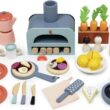 Tender Leaf Toys - La Fiamma Grand Kitchen - Two-Part Grand Wooden Kitchen with Accessories - Develops Social, Creative and Imaginative Skills, Gender-Neutral - Age 3+