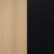 Nathan James Theo Ladder 3 tier Open Bookshelf with Rattan Drawers and Matte Steel Frame, Light Oak/Black