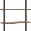 Nathan James Theo 6-Shelf Tall Bookcase, Wall Mount Bookshelf with Reclaimed Wood and Industrial Metal Frame, Oak/Black