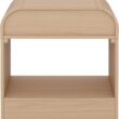 Nathan Jamea Iris Mid-Century Modern Nightstand with Drawer, End Table with Storage for Bedroom or Living Room with Rounded Silhouette, Light Oak