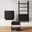 Nathan James Iris Mid-Century Modern Nightstand with Drawer, End Table with Storage for Bedroom or Living Room with Rounded Silhouette, Black Oak