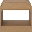 Nathan James Iris Mid-Century Modern Nightstand with Drawer, Wooden Bedside Table for Bedroom or Living Room with Rounded Silhouette