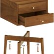 Nathan James 32704 Harper Mid-Century Oak Wood Nightstand with 2-Drawers, Small Side End Table with Storage, Brown