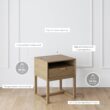 Nathan James Luke Modern Nightstand Side Accent or End Table with Storage Drawer, 1, Light Brown