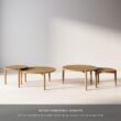 Nathan James Kendall Round Modern Nesting Coffee Set of 2, Stacking Living Room Accent Tables, Light Brown