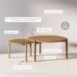 Nathan James Kendall Round Modern Nesting Coffee Set of 2, Stacking Living Room Accent Tables, Light Brown