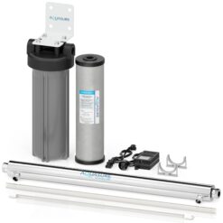 AQUASURE Quantum Series Dual-stage 12-GPM Ultraviolet UV Hard water Whole House Water Filtration System