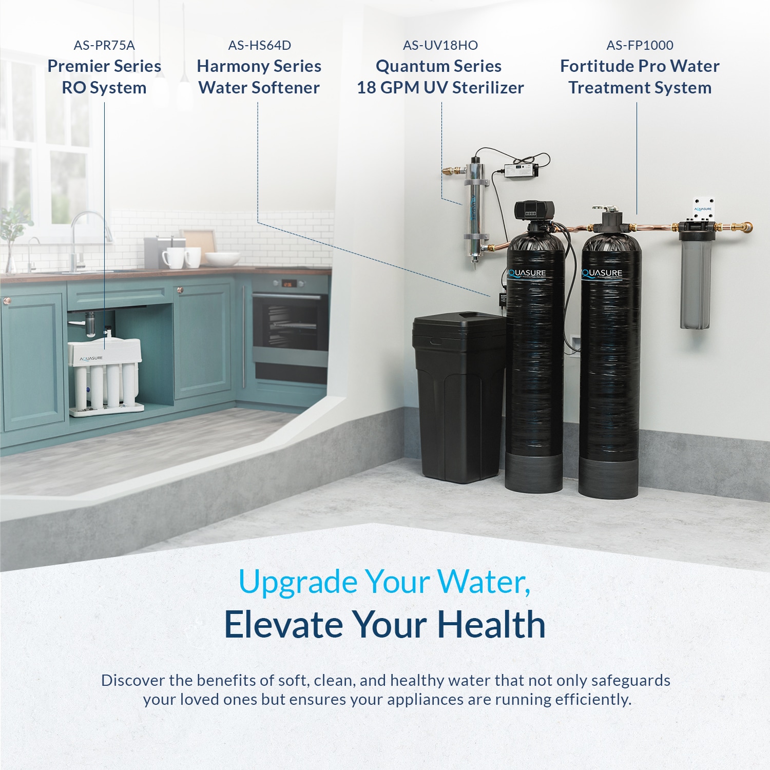 AQUASURE Premier 4-stage Membrane Reverse Osmosis Filtration Under Sink Water Filtration System with Chrome Faucet AQUASURE Premier 4-stage Membrane Reverse Osmosis Filtration Under Sink Water Filtration System with Chrome Faucet