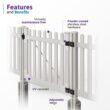 WamBam Fence Traditional Classic Picket Fence Gate 4-ft H x 4-ft W White Vinyl Picket Fence gate (Unassembled)