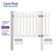 WamBam Fence Traditional Classic Picket Fence Gate 4-ft H x 4-ft W White Vinyl Picket Fence gate (Unassembled)
