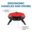 NAPOLEON TravelQ 285 with Griddle 285-Sq. in Red Portable Liquid propane Grill