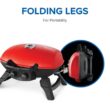 NAPOLEON TravelQ 285 with Griddle 285-Sq. in Red Portable Liquid propane Grill