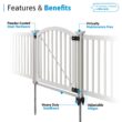 WamBam Fence Premium 4-ft H x 4-ft W Arched Pool Style Vinyl Fence gate No Dig (Unassembled)