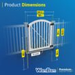WamBam Fence Premium 4-ft H x 4-ft W Arched Pool Style Vinyl Fence gate No Dig (Unassembled)