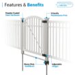 WamBam Fence Premium 5-ft H x 4-ft W 3-Rail Arched Pool Style Vinyl Fence gate No Dig (Unassembled)