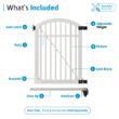 WamBam Fence Premium 5-ft H x 4-ft W 3-Rail Arched Pool Style Vinyl Fence gate No Dig (Unassembled)