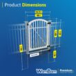 WamBam Fence Premium 5-ft H x 4-ft W 3-Rail Arched Pool Style Vinyl Fence gate No Dig (Unassembled)