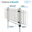 WamBam Fence Premium 4-ft H x 4-ft W Picket Vinyl Picket Fence gate No Dig (Unassembled)