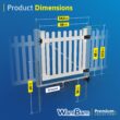 WamBam Fence Premium 4-ft H x 4-ft W Picket Vinyl Picket Fence gate No Dig (Unassembled)
