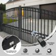 ALEKO 20.0-Feet Dual swing Universal Electric Driveway Gate Opener Kit (Solar Compatible)
